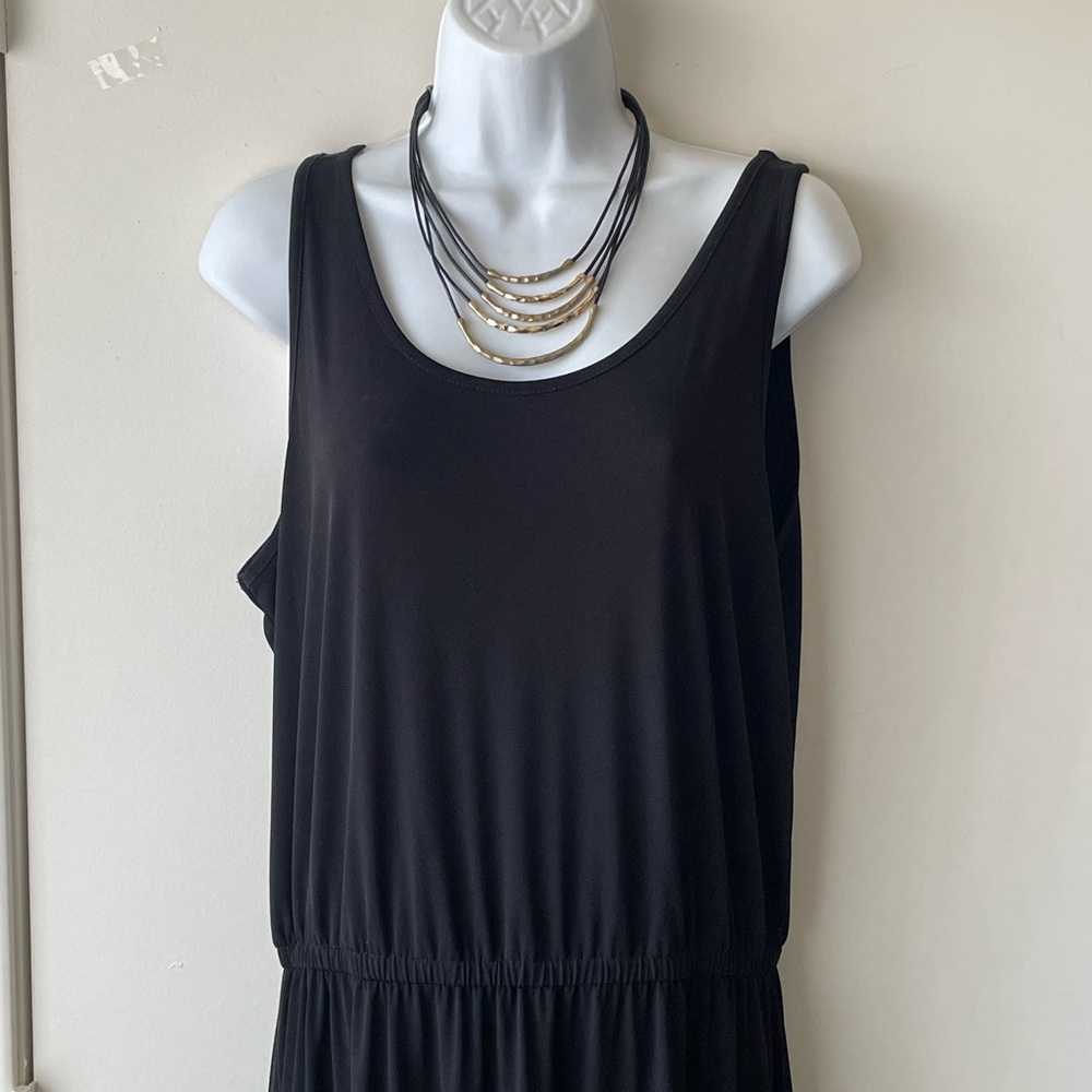 Fever Black Halter Sheath Maxi Dress Sleeveless - Picture 3 of 4